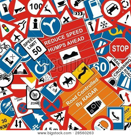 VECTOR - Traffic Signs Background