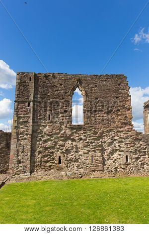 Welsh castle ruins Monmouth Wales uk historic Welsh tourist attraction Wye Valley