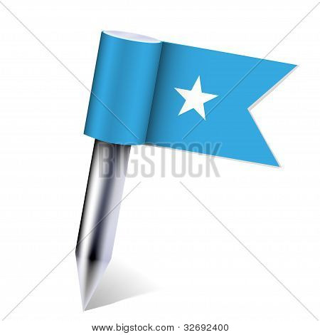 Vector Somali Country Flag Isolated On White. Eps10