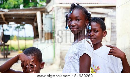 Haitian Children In Refugee Camp