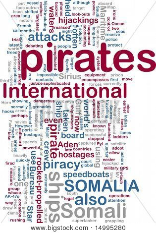 Word cloud concept illustration of Somali pirates