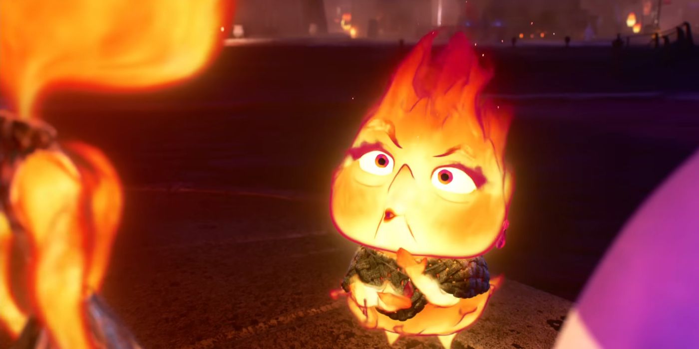 Cinder scolding Ember in Pixar's Elemental