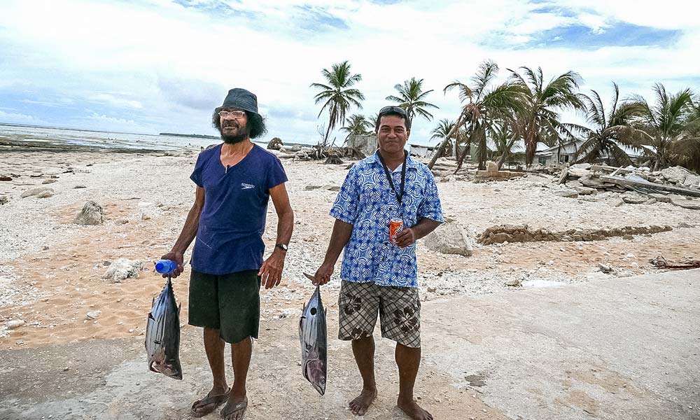 Nui island's fishery sector was severely affected when wave surges caused by Cyclone Pam destroyed boats, equipment and coral reefs. Early assessments indicate it will take at least 10-years for fish stocks and coral reefs to recover from the devastation, a big loss for fishing communities and the tourism sector. Photo: Silke von Brockhausen/UNDP