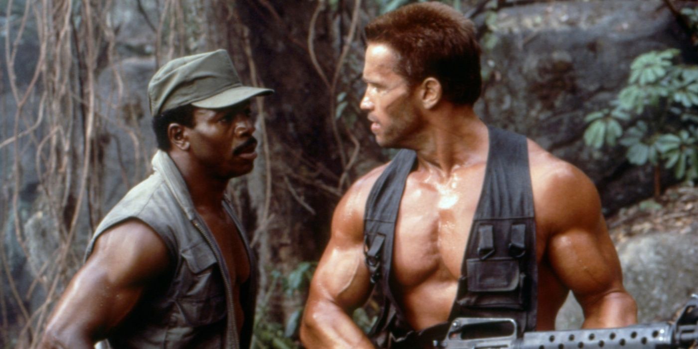 Dillion, de Carl Weathers, conversa com o holandês de Arnold Schwarzenegger em Predator