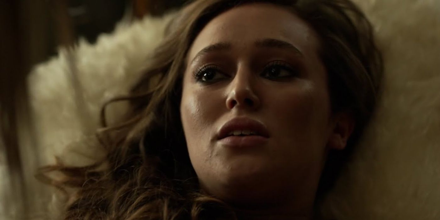 Alycia Debnam-Carey como Lexa morrendo em The 100