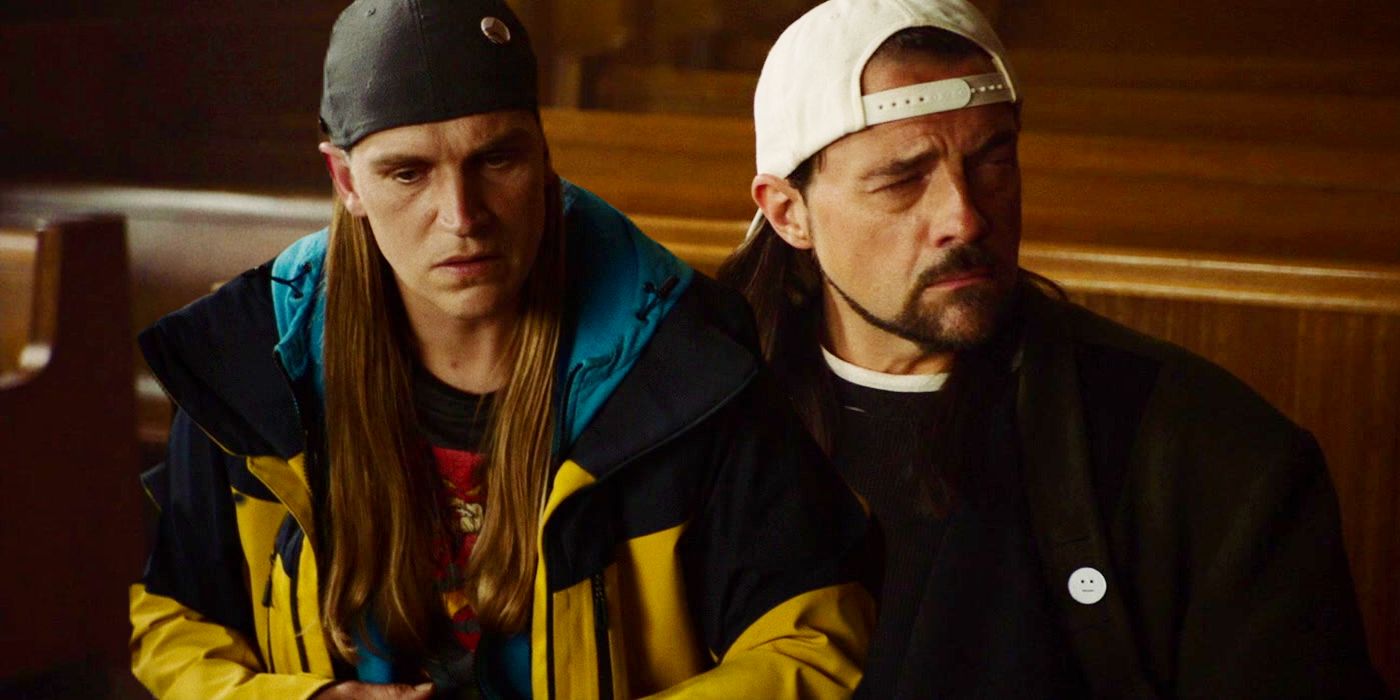 Jason Mewes como Jay e Kevin Smith como Silent Bob no tribunal em Jay e Silent Bob Reboot