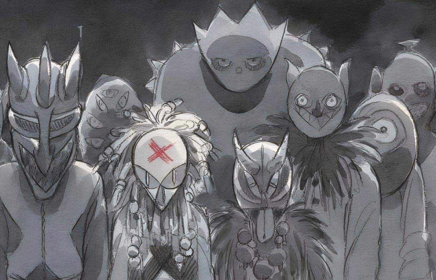 A group of mutants with sinister masks in Ultimate X-Men.