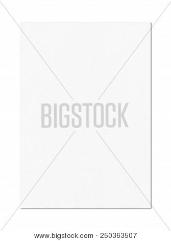 Blank A4 Paper Sheet Mockup Template Isolated On White Background