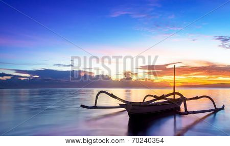 Jukung Traditional Bali Fishing Boat