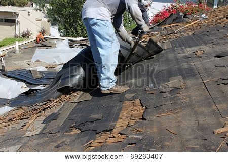 Home Roof Construction Site. Removal of old roof and replacement with all new materials. Roofs are an important part of any home, keeping it safe and dry from the elements and nosy neighbors.