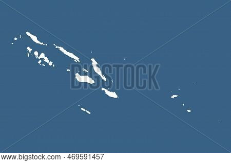 Detailed Vector Map Of Solomon Islands Isolated