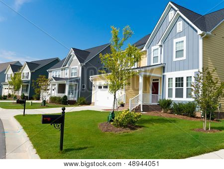 Street of residential houses