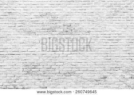 White And Grey Brick Wall Texture Background With Space For Text. White Bricks Wallpaper. Home Inter