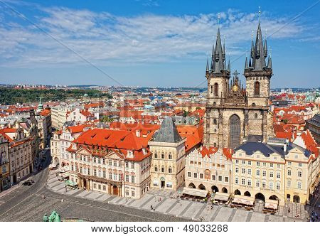 Cityscape of Old Town Square in Prague