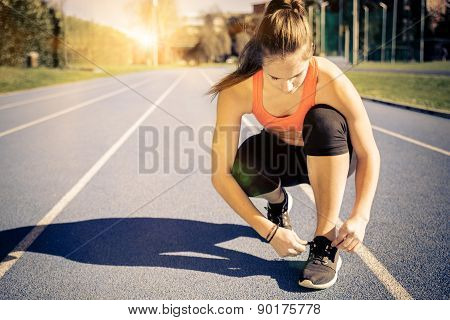 Woman Jogging In A Park