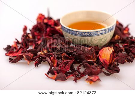 Tea ceremony still life isolated on white