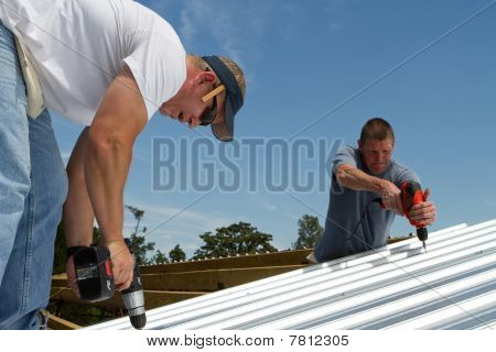 Construction Roofing Crew