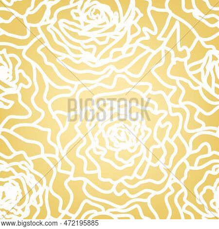 Seamless Artistic Abstract Pattern With Flowers And Leaves. Watercolor Drawn Flourish Texture. Flowi