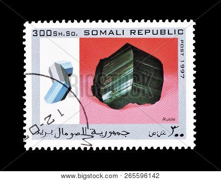 Somali Republic - Circa 1997 : Cancelled Postage Stamp Printed By Somali Republic, That Shows Rutile