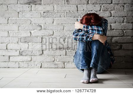 Depressed Young Crying Woman - Victim