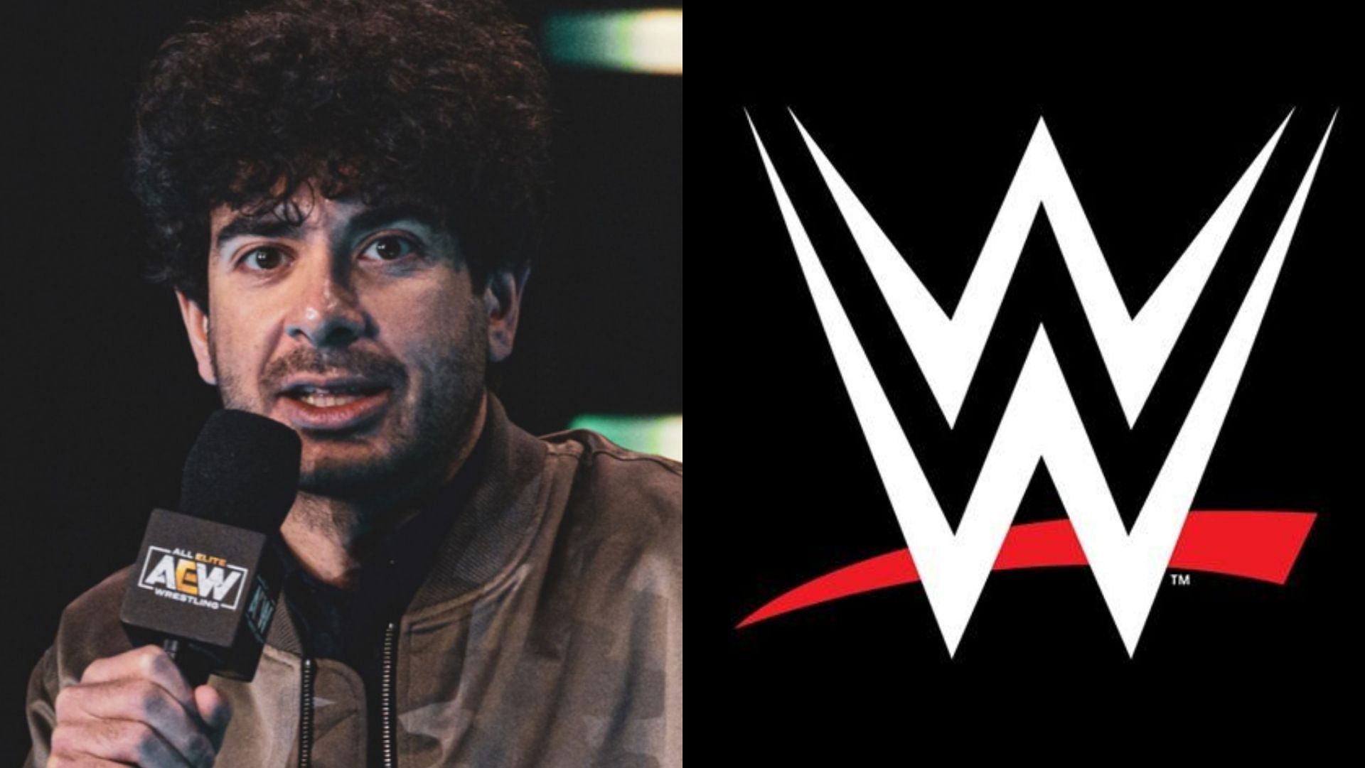 Tony Khan at an AEW event in 2022 (L) [credit: Jay Lee Photography]