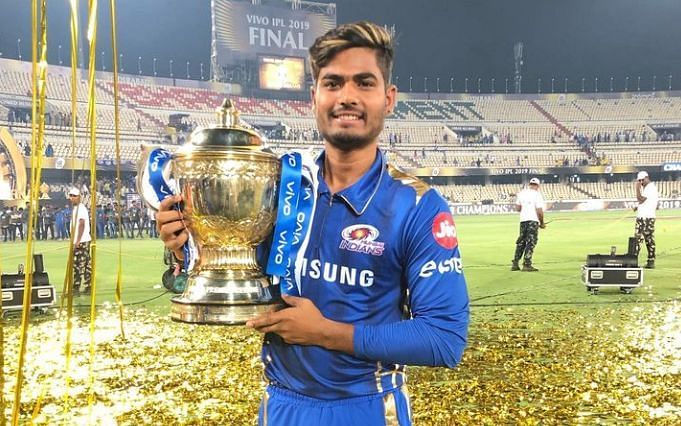 Anukul Roy after winning IPL 2019 with Mumbai Indians (Image Credits: Anukul Roy&#039;s Instagram)