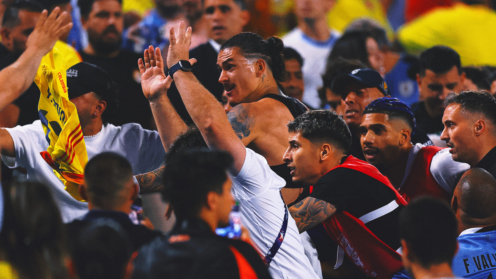 Copa América: Uruguay players fight fans in stands after 1-0 loss to Colombia