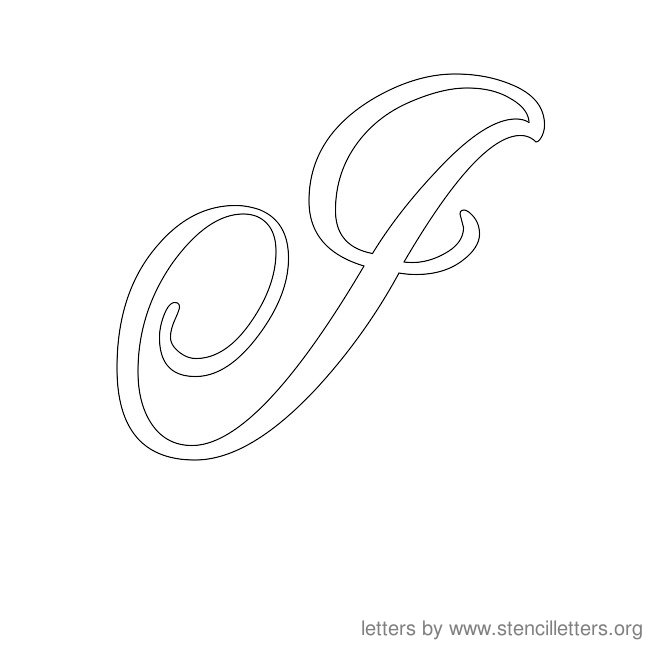 Cursive Letter Stencils I