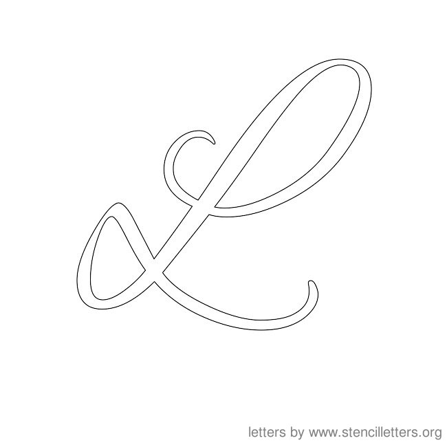 Cursive Letter Stencils L