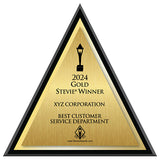 Gold Stevie Black Plexi Plaque- Triangle