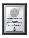 2014 Silver Stevie Black Wood Plaque