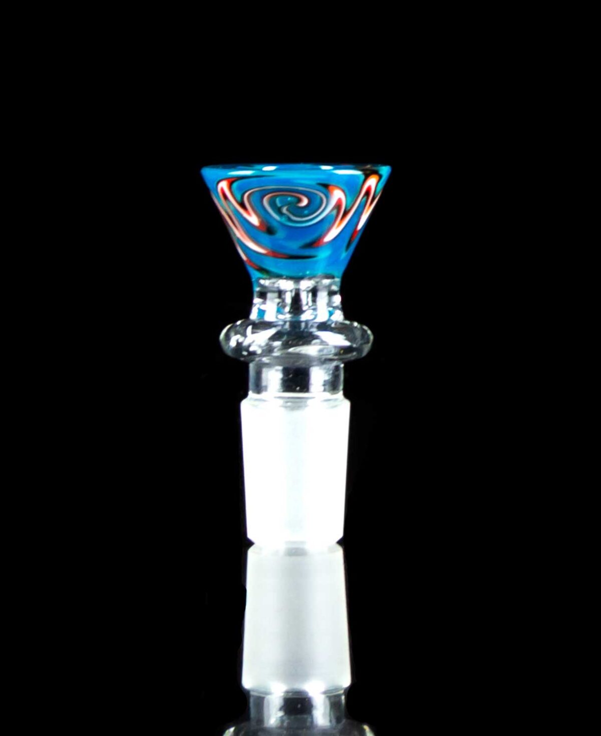 blue bong bowl with swirl