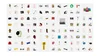 A grid shows thumbnail images of 100 products.