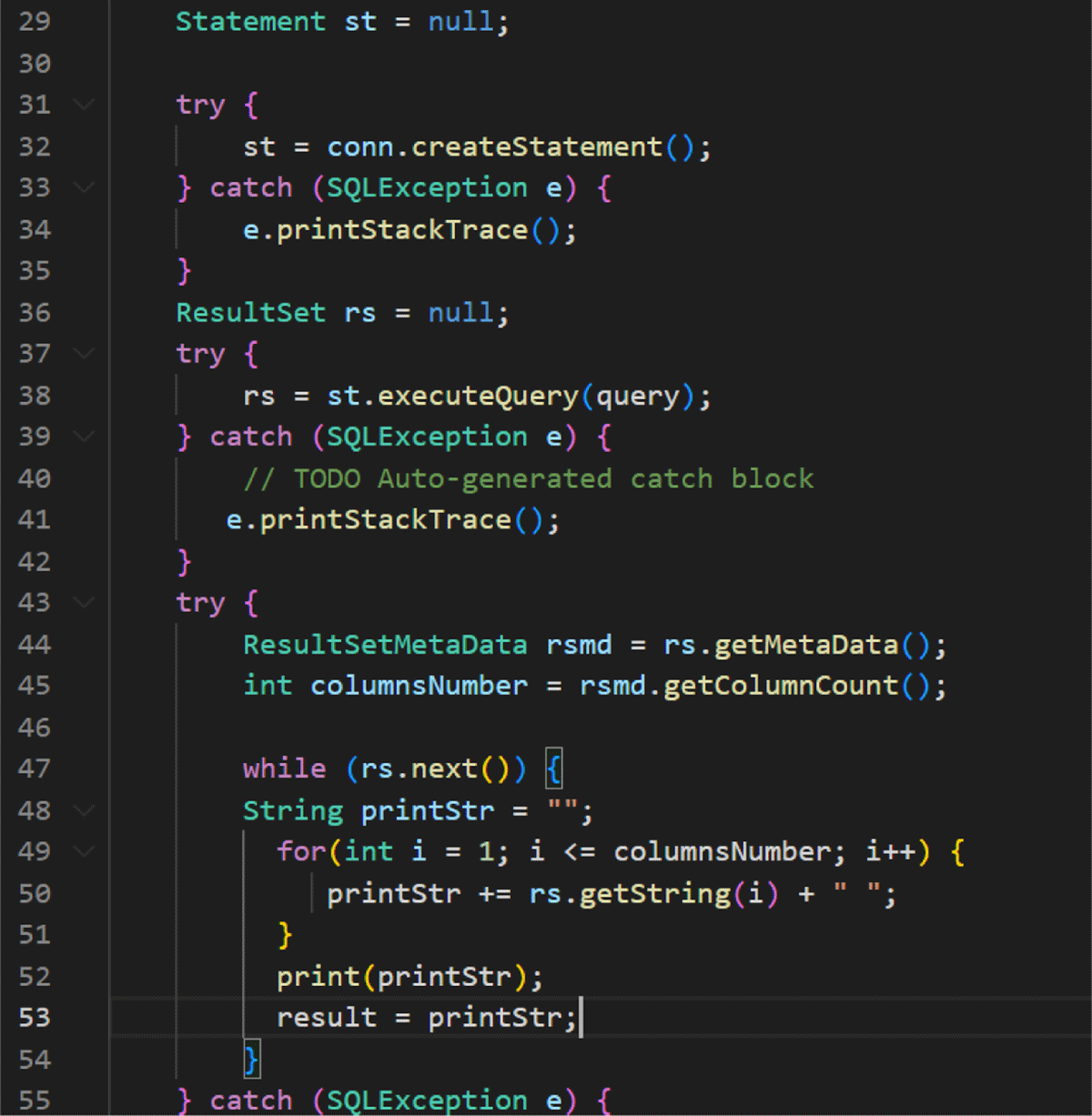 Source code for sending and receiving data from database