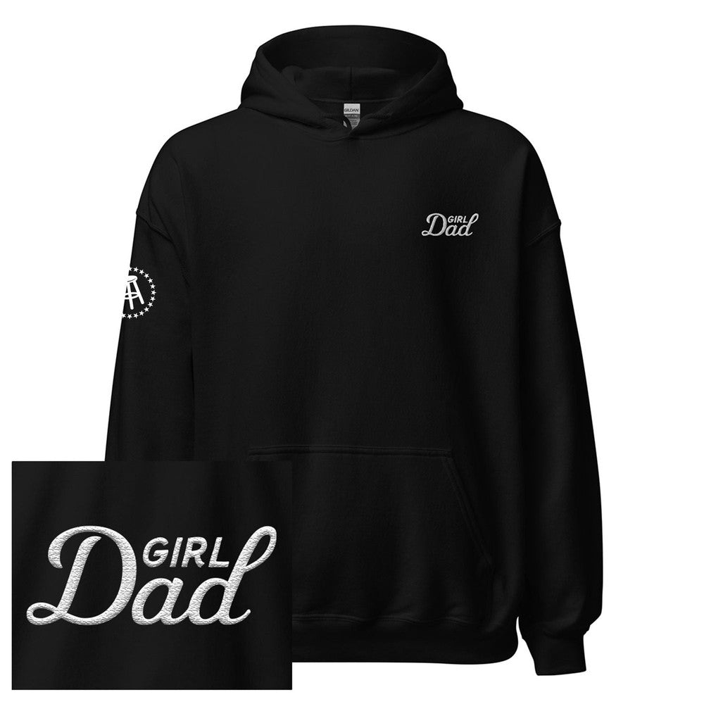 Girl Dad Embroidered Hoodie-Hoodies & Sweatshirts-Bussin With The Boys-Black-S-Barstool Sports