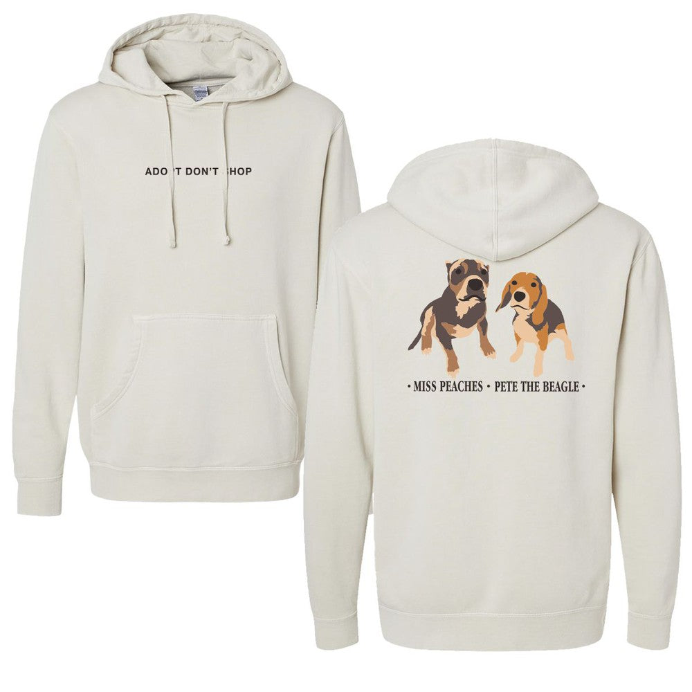 Miss Peaches & Pete The Beagle Hoodie-Hoodies & Sweatshirts-Barstool Sports-Ivory-S-Barstool Sports