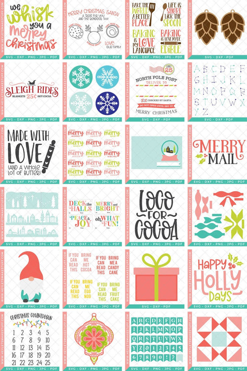 25 Days of Cricut Christmas eBook + SVG File Bundle!