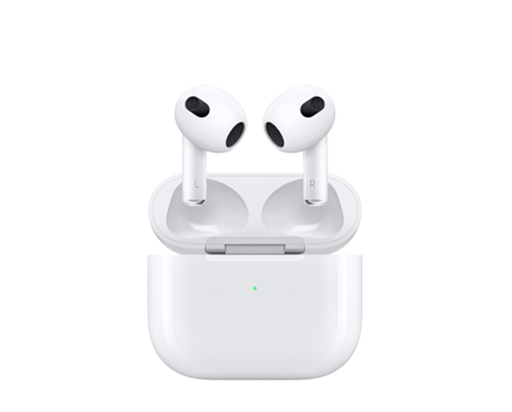 可自訂的 AirPods (第 3 代) 充電盒，具有個人化文字和可愛或有趣的動畫表情符號。