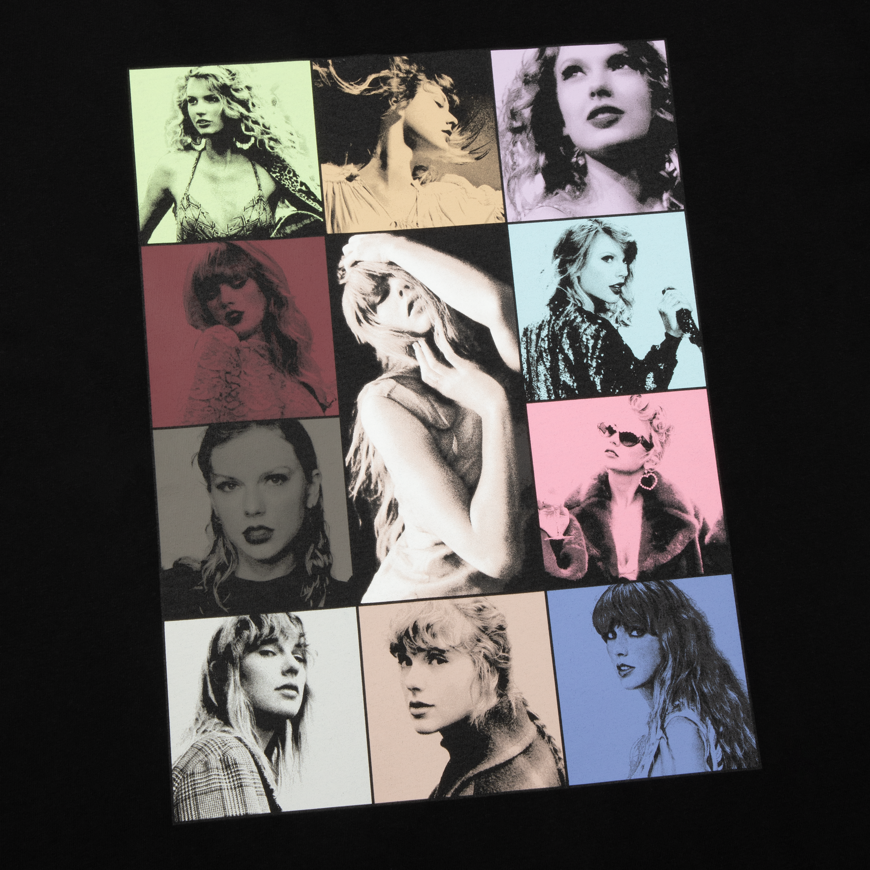 Taylor Swift | The Eras II Tour Black T-Shirt Close up