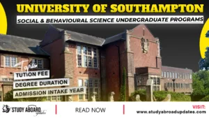 Social & Behavioural Science Undergraduate Programs