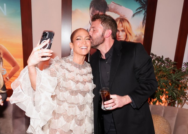 Jennifer Lopez and Ben Affleck at the premiere of "Shotgun Wedding" held at TCL Chinese Theatre on January 18, 2023 in Los Angeles, California.