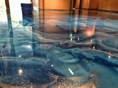 metallic epoxy floor