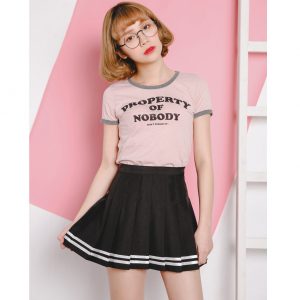 School Girl Pleated Skirt Black