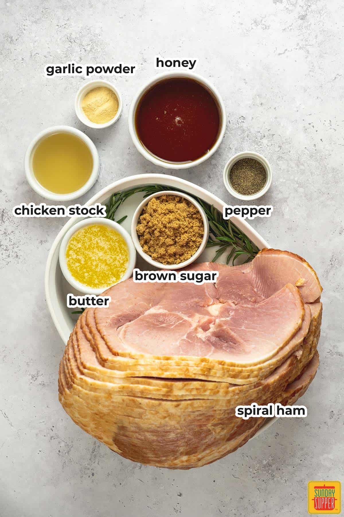 honey glazed ham ingredients