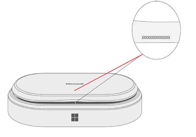 Модерен USB-C високоговорител на Microsoft със сериен номер