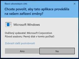 Výzva nástroje Řízení uživatelských účtů 2