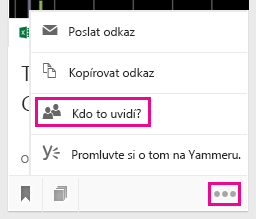 Zobrazení nebo změna uživatelů, se kterými je dokument sdílený