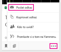 Klikněte, když chcete poslat odkaz e-mailem.