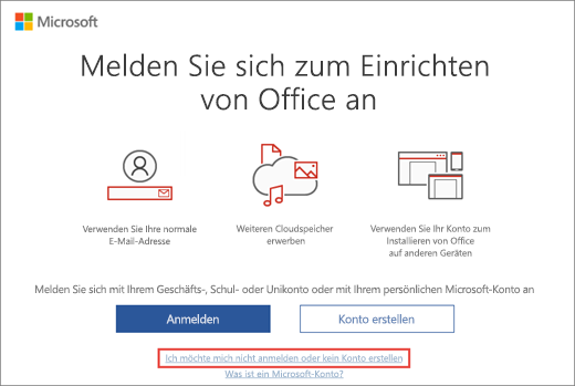 Zeigt den Link an, auf den Sie klicken, um Ihren Product Key für das Microsoft Workplace Discount Program einzugeben.