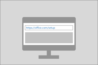 Gehen Sie mit Ihrem Webbrowser auf https://office.com/setup.